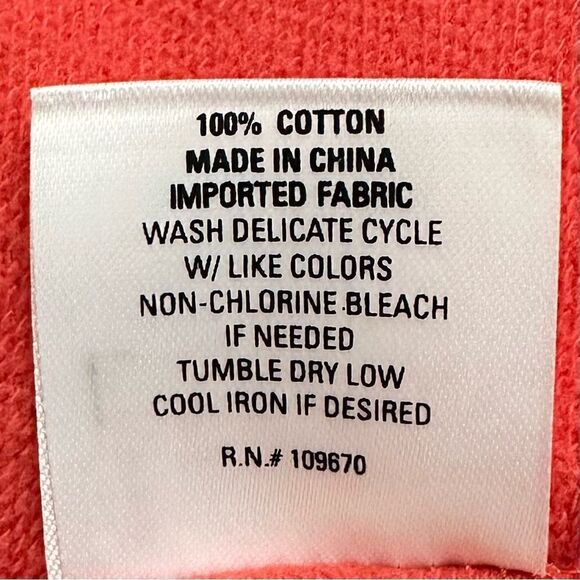 Citizens of Humanity 100% Cotton Shawl Collar Reddish Orange Sweatshirt - Picture 12 of 13